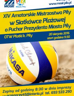 XIV Amatorskie Mistrzostwa Piły w Siatkówce Plażowej o Puchar Prezydenta Miasta Piły